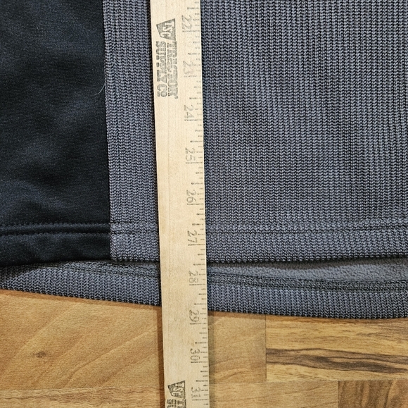 SPYDER MEN'S L WAFFLE KNIT FLEECE 1/4 ZIP RIBBED MOCK NECK PULLOVER JACKET - Picture 8 of 10